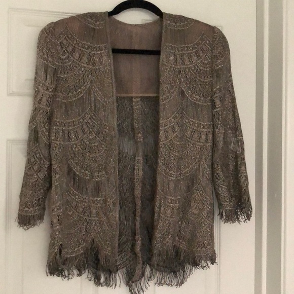 Elegant Dress Cover Up - cropped coat size medium - Picture 1 of 5